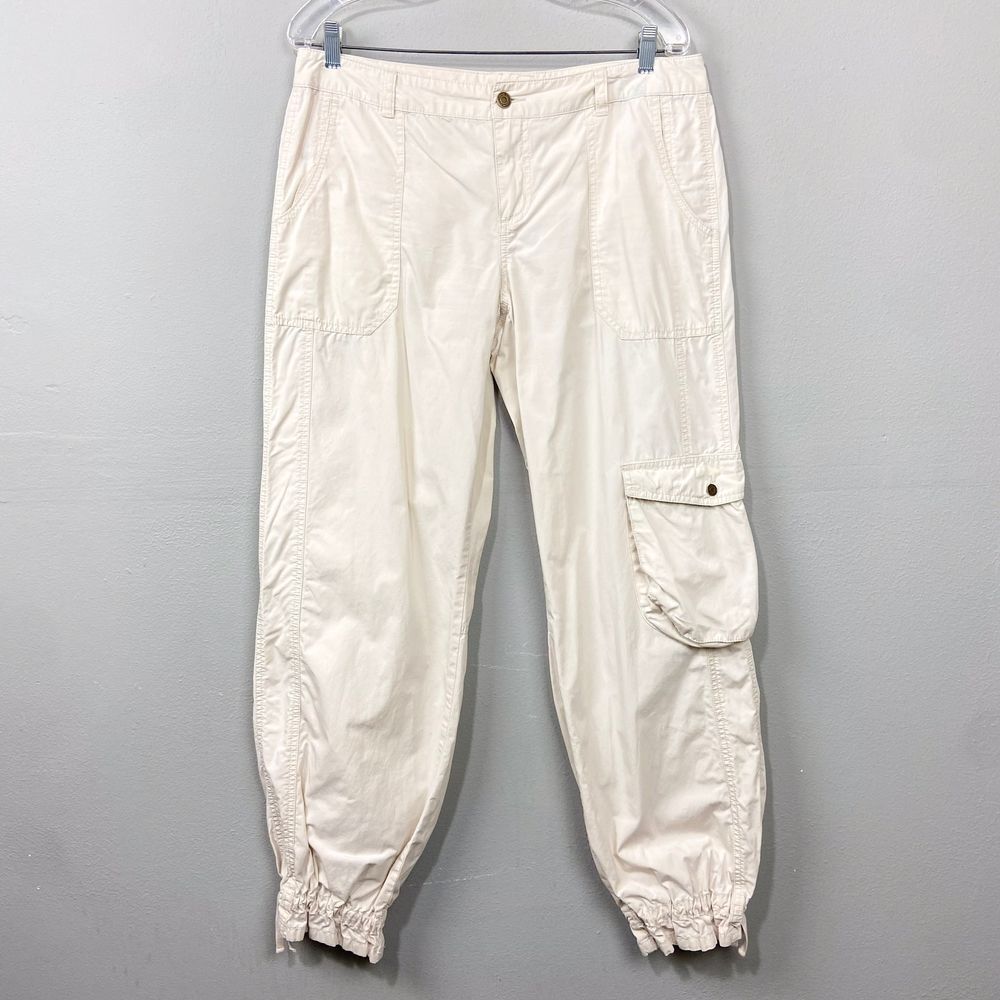 Vintage 90s Y2K London Jean Cargo Pants Utility Joggers Size 12 Baggy Minimalist